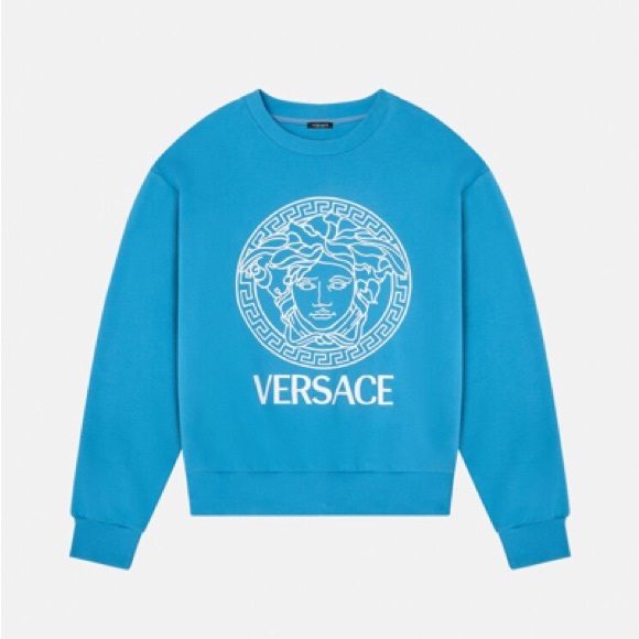 VERSACE Medusa sweatshirt in blue - Picture 2 of 6